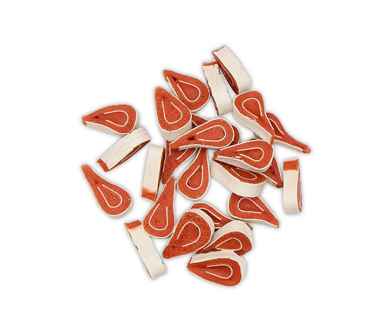 Chicken heart shape sushi