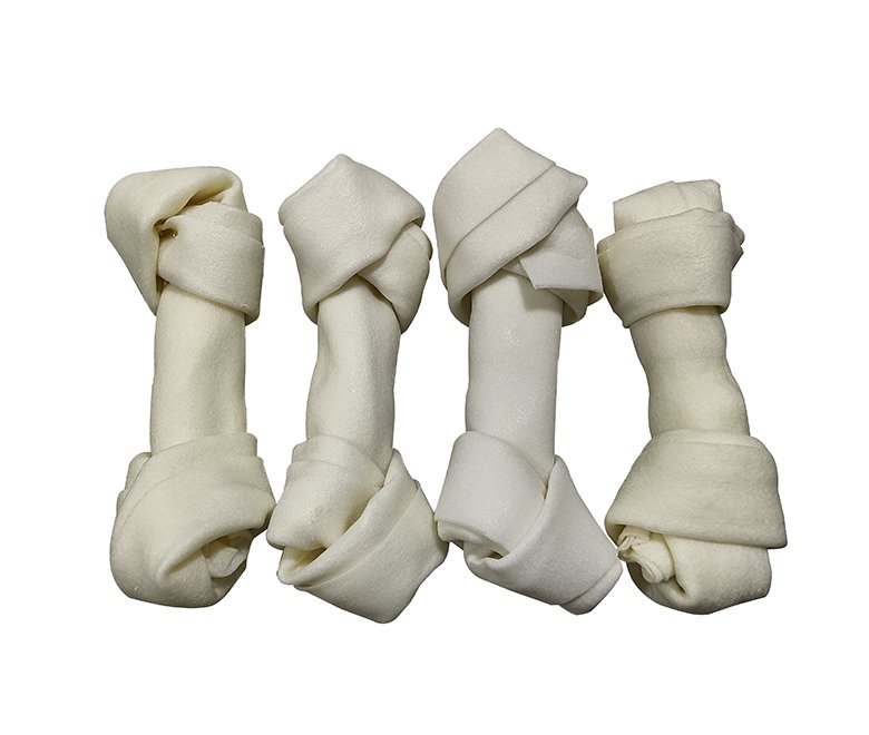 Rawhide knotted  bone