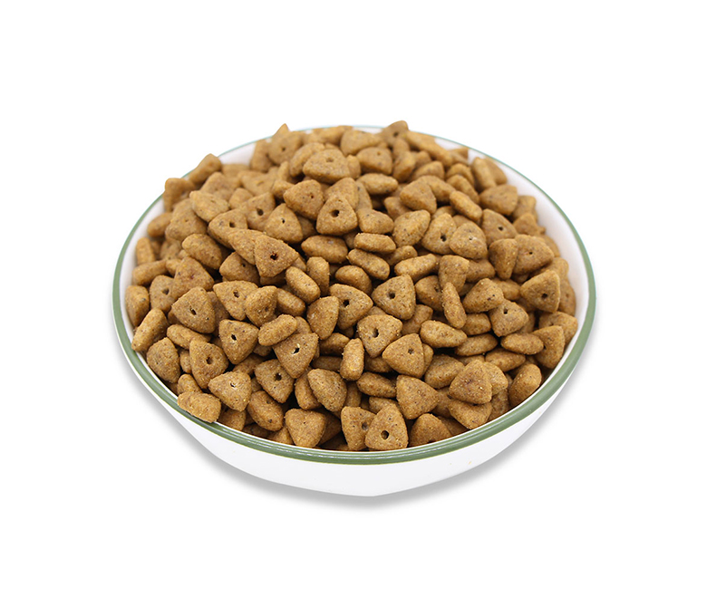 Puffed food hollow triangle