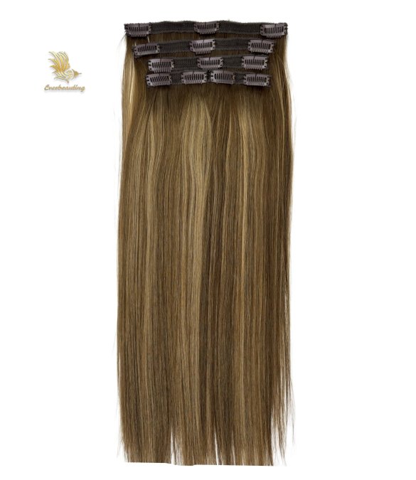 Lace Clip In Hair Extensions Balayage Color PT4-10-18# (3)