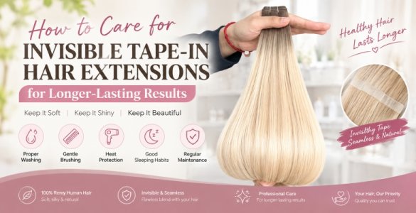 How to Care for Invisible Tape-In Hair Extensions for Longer-Lasting Results