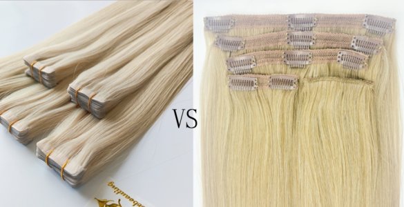 Invisible Tape In Hair VS Clip In Hair Extensions 