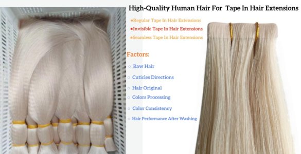High Quality Human Hair For Tape In Hair Extensions 