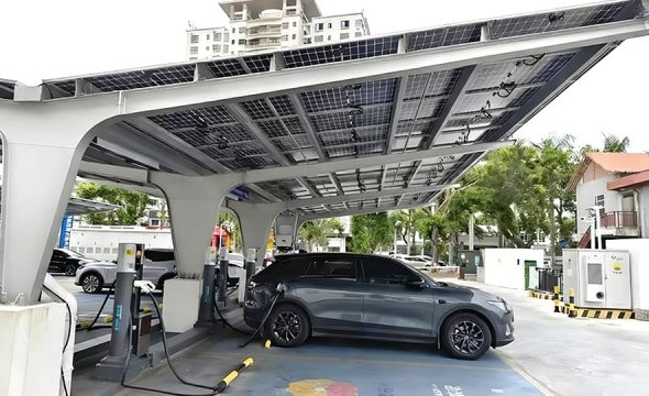 Prefabricated steel structure solar carport
