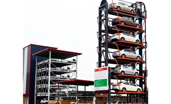 Steel parking garage