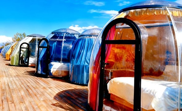 Modern Panoramic Transparent Starry Sky House