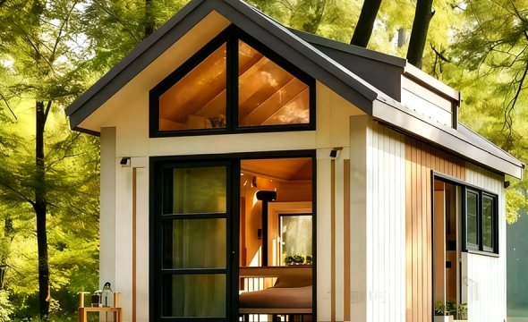 Steel structure triangular house