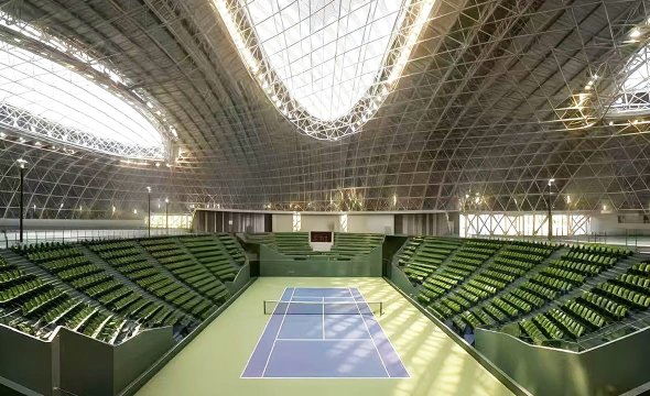 Steel structure football stadium