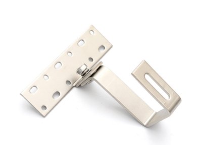 Adjustable solar tile roof hook