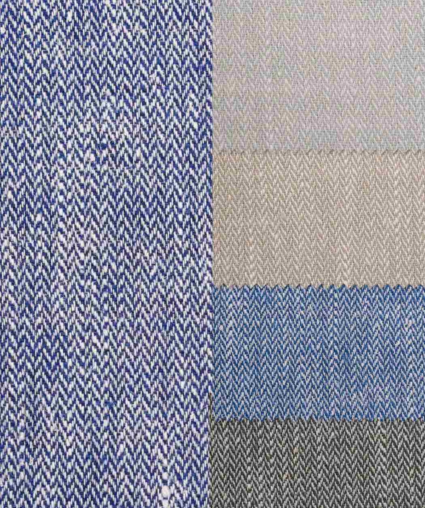 Mid-weight herringbone textile for eco-conscious fashion