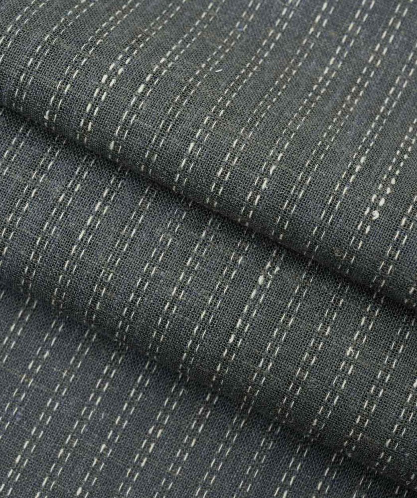 HEMP & TENCEL DOUBLE DOTTED LINE YARN DYED WOVEN FABRIC (HL5071)