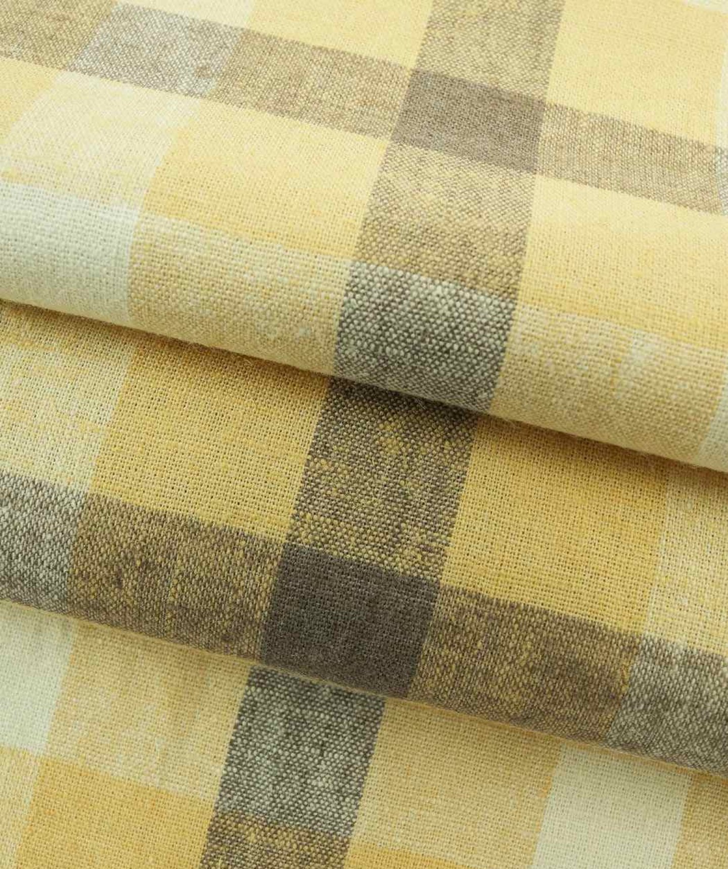 Vibrant yellow check textile for sporty casual outfits