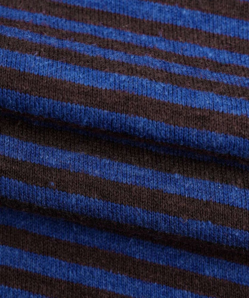 HEMP & TENCEL MID-WEIGHT YARN DYED STRIPE JERSEY (KJ17838Y-02B)