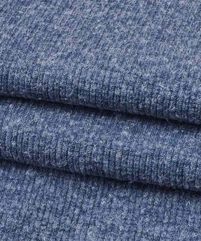 HEMP, RECYCLED POLY & SPANDEX HEAVY WEIGHT STRETCHED RIB FABRIC (KR40/2C801)