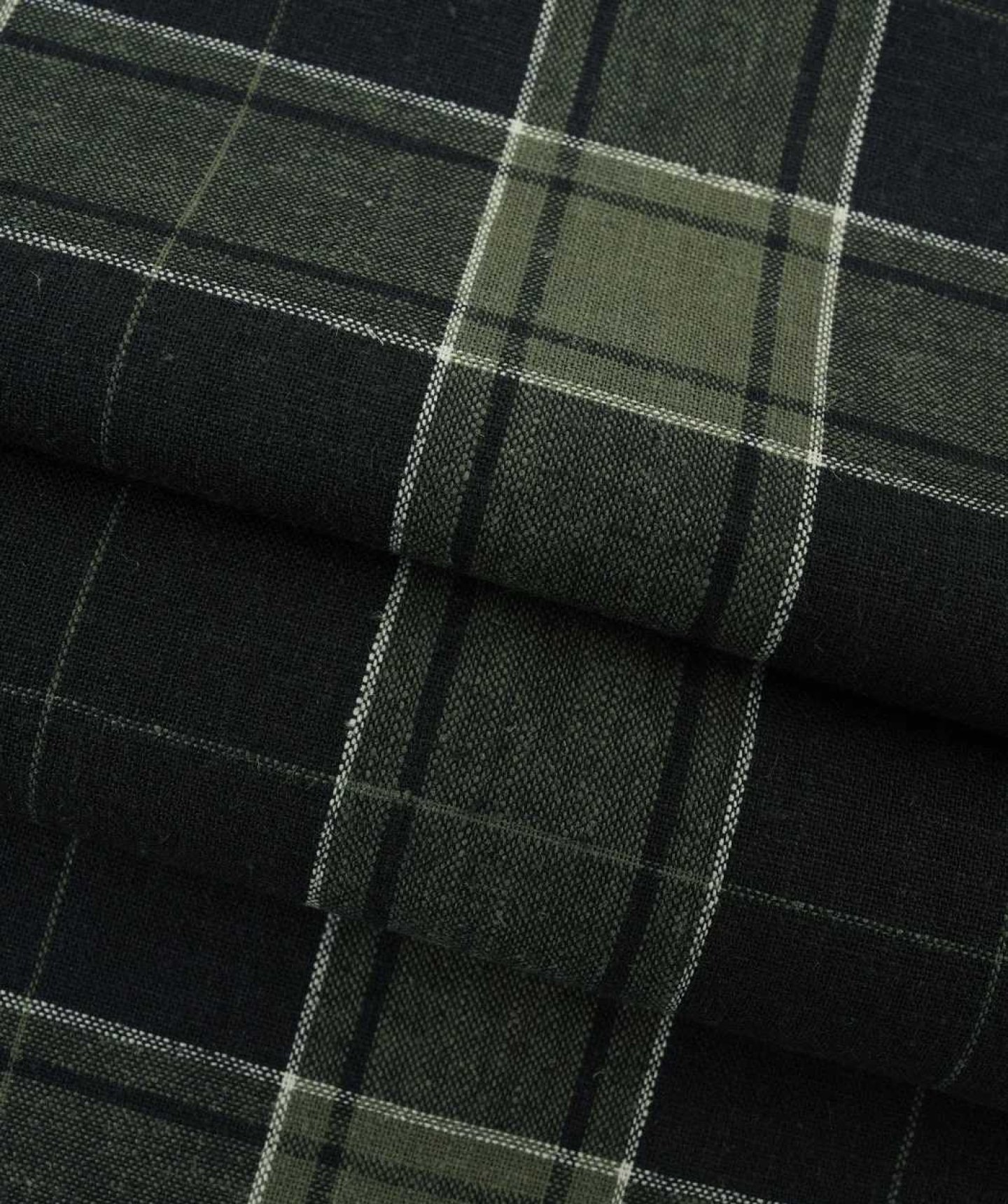 Versatile green check fabric