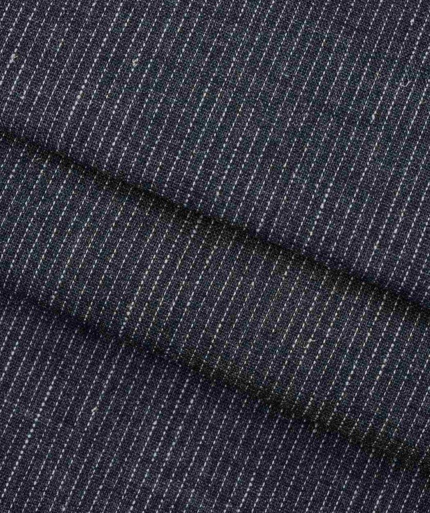 HEMP, RECYCLED POLYESTER & SPANDEX WOVEN FABRIC WITH SINGLE DOTTED LINE STRIPE (HP5813Y)