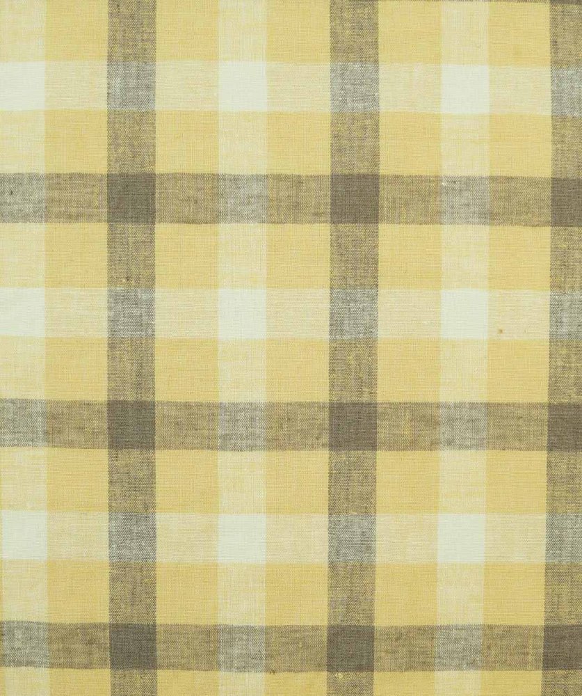 HEMP & RECYCLED PLOY LIGHT WEIGHT STRETCH PLAIN PLAID FABRIC ( HP5813Y-F33 )