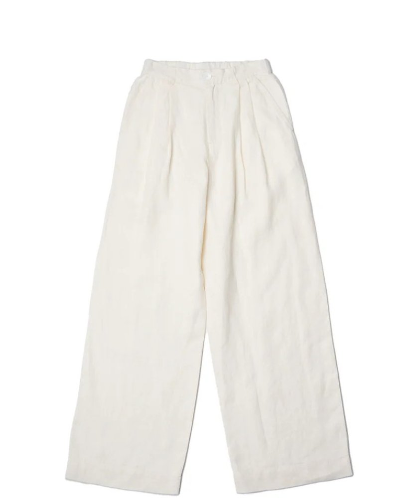 HEMP WOMEN'S WOVEN WIDE-LEG TROUSERS