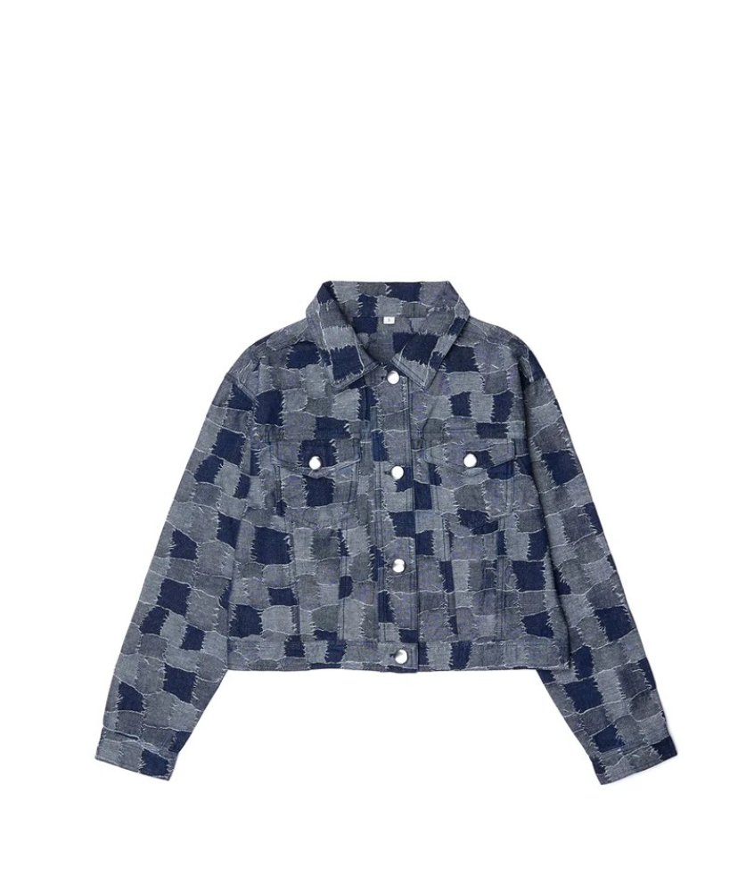 HEMP & ORGANIC COTTON JACQUARD DENIM JACKET