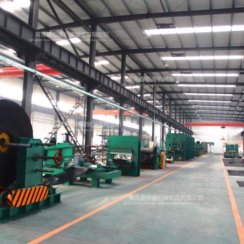 Rubber conveyor belt production line