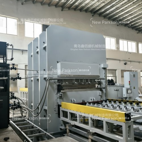 Frame structure vulcanizing press