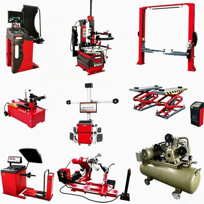 Full Set Auto Repair Garage Equipment Car Lift Changers, Balancer