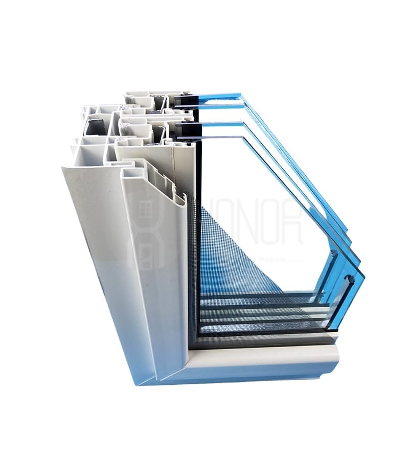 UPVC Sliding System PSW80 | Quiet Sliding Window with Screen