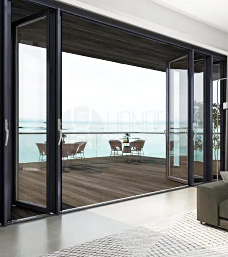 Thermal Break Aluminum Folding Door System TAFD70 | Terrace Application