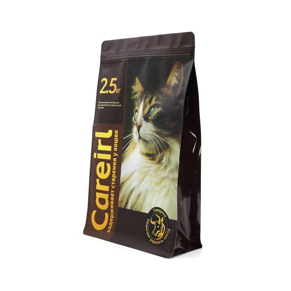 Dry Cat Food ziplock pouch