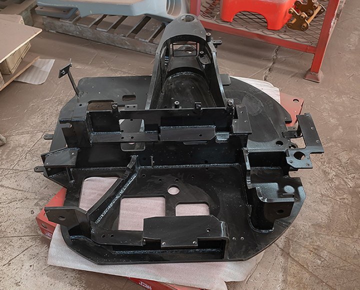 Excavator On Platform