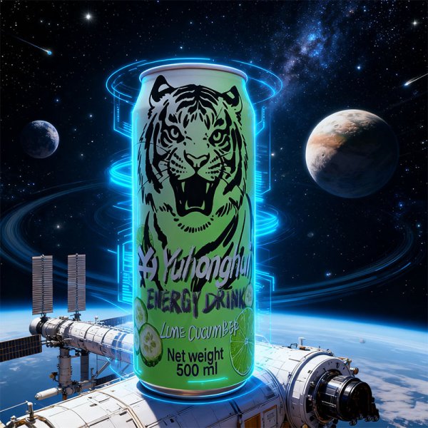 Customizable 500ml Premium Energy Drink Sleek Can Lime Cucumber Low Fat Ginseng Taurine Private Label Bulk Bottle Box (247)