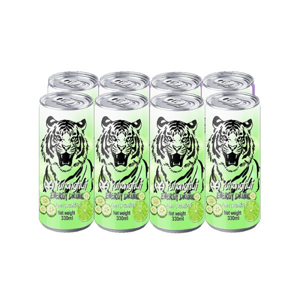 New selling well sleek 330ml aluminum cans lime cucumber flavor energy beverages (223)