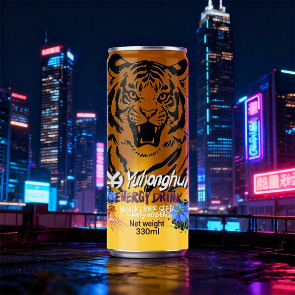 New selling well sleek 330ml aluminum cans black seed + honey ginseng flavor energy beverages (206)
