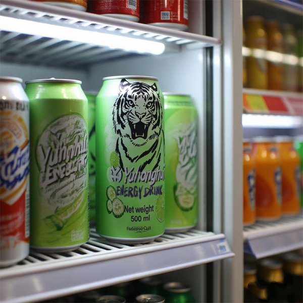 Customizable 500ml Premium Energy Drink Sleek Can Lime Cucumber Low Fat Ginseng Taurine Private Label Bulk Bottle Box (252)