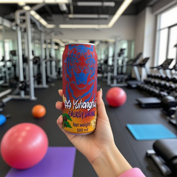 Customizable 500ml Premium Sleek Can Energy Drink Low Carb Low Fat Elderberry Ginger with Ginseng Boost Great Private Label (237)