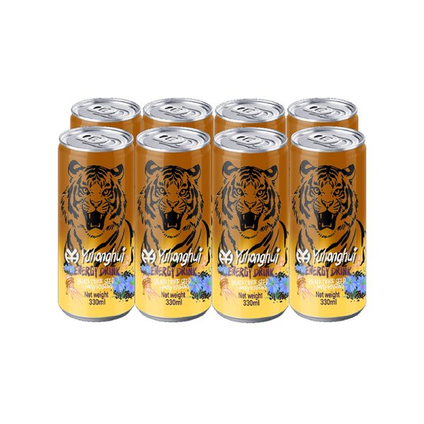 New selling well sleek 330ml aluminum cans black seed + honey ginseng flavor energy beverages (207)