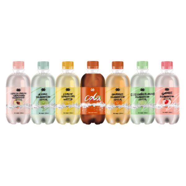 250ml PET Lemon Flavor Sugar-free Carbonated Beverage Portable Beverage Can Be Customized Flavors (344)