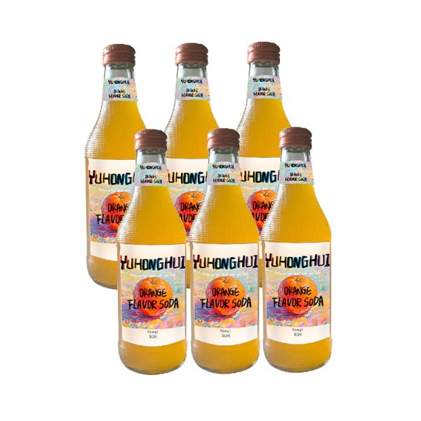 Premium 360ml Carbonated Orange Soda All-Natural Fruity Coffee Customizable Glass Bottle Twist-Off Cap Private Label Bulk (312)