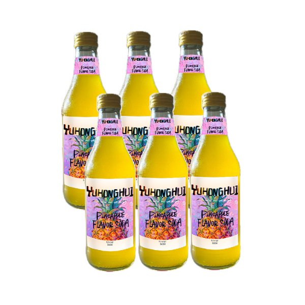 360ml Glass Bottle All-Natural Twist-Off Carbonated Pineapple Coffee Soda Customizable Private Label for Bulk Orders Retail (274)