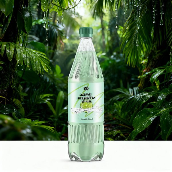 500ml PET Bottle Sugar-free Lime Flavored Sparkling Beverage OEM ODM, Customized Flavors Available (405)