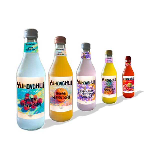 Premium 360ml Glass Bottle Carbonated Lychee Soda All-Natural Sweet Taste Twist-Off Cap Private Label Bulk Include Tea Fruit (308)