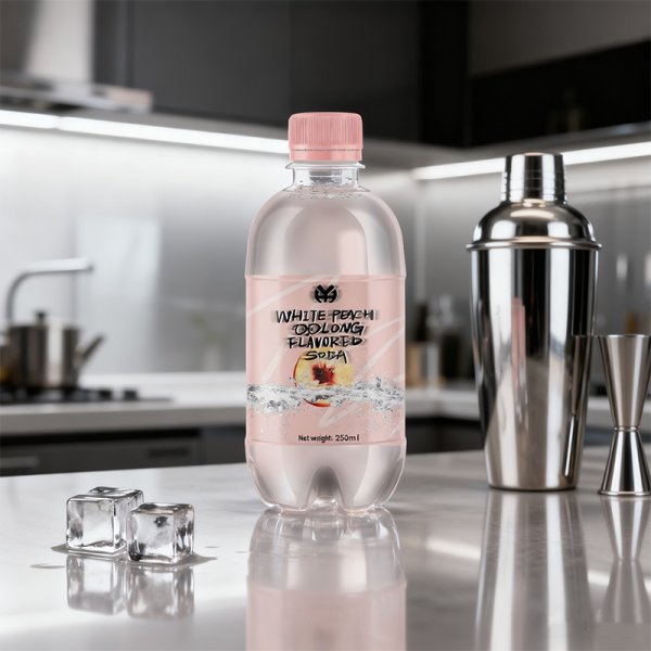 OEM Portable 250ml PET Sugar-Free White Peach Oolong - Flavored Sparkling Soda, Flavors Are Customizable (323)