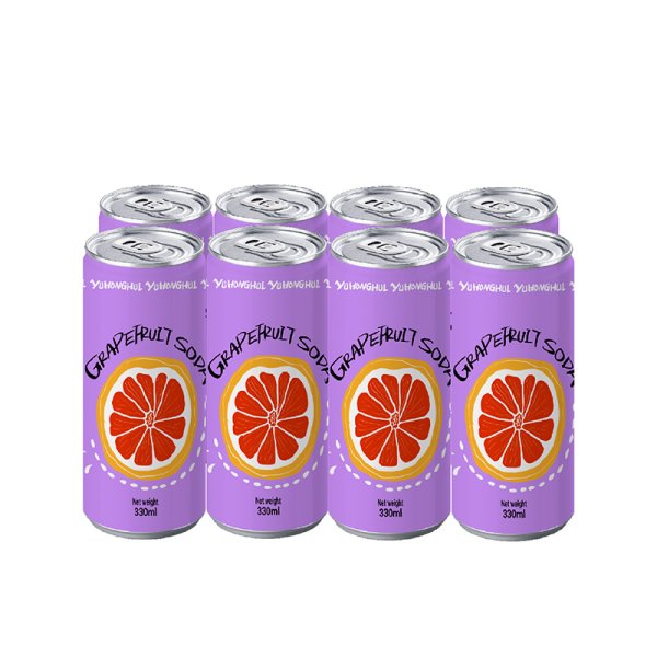 Fruit Flavored Carbonated Beverage OEM ODM Sugar-free Grapefruit Flavor zero Burden Customizable Flavors (445)