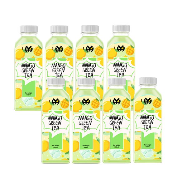 OEM ODM 500ml PET mango Green Tea Refreshing Camping Home Essential Portable Variety of Flavors Tea Beverage (583)