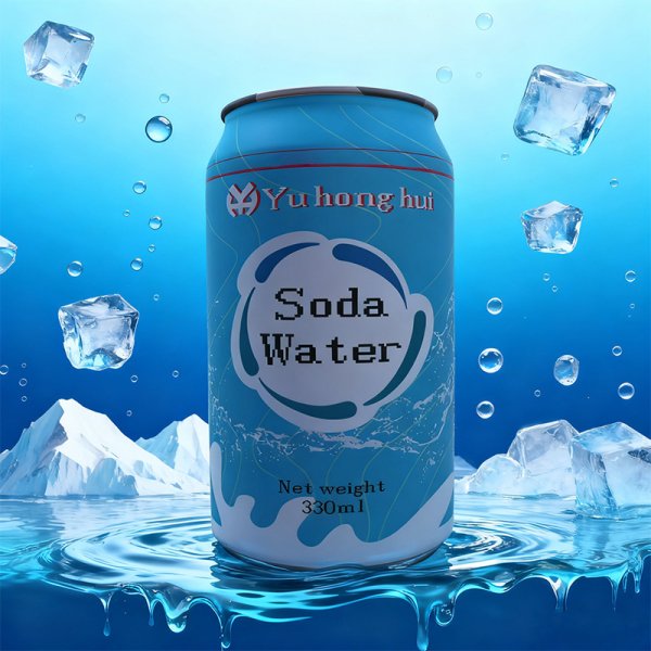 Standard 330ml Aluminum Can Carbonated Original Soda Water Pure Crisp Fizz Sugar-Free Soft Drink with Private Label for Bulk (495)