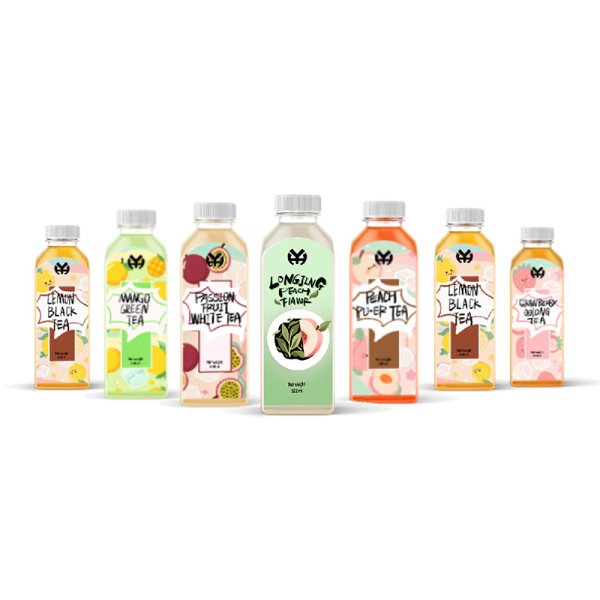 Strawberry Oolong Tea Portable Multi-Flavor Tea Drink OEM ODM 500ml PET Sugar-Free Tea Drink (568)