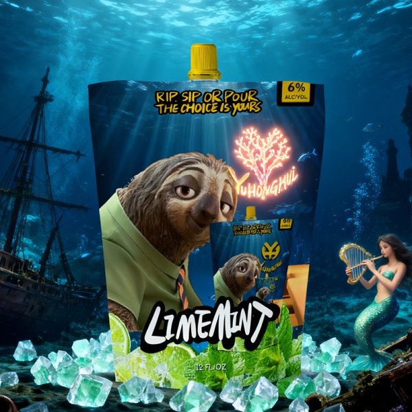 Lime Mint Cocktail 355ML Pouch 6%VOL, Refreshing Lime & Mint Delig (669)