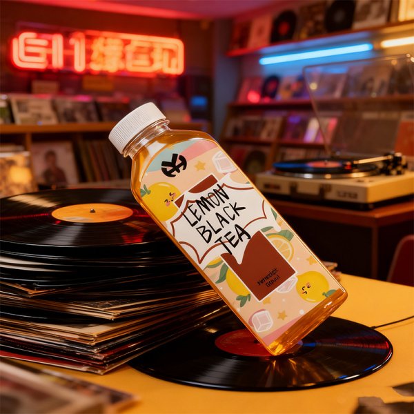 Premium Lemon Black Tea, 500ml PET Portable Packaging, OEM & ODM Supported with Customizable Flavors (596)