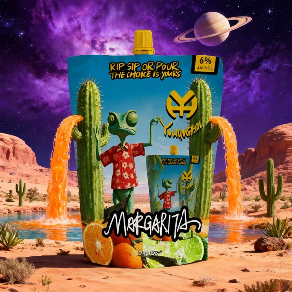 Margarita Cocktail: 355ML Pouch 6%VOL Lime-Citrus Freshness Hits the Taste Buds (646)