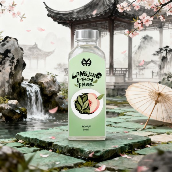 550ml PET Longjing Peach Flavored Tea Beverage Refreshing and Portable, OEM/ODM Customization Available (577)